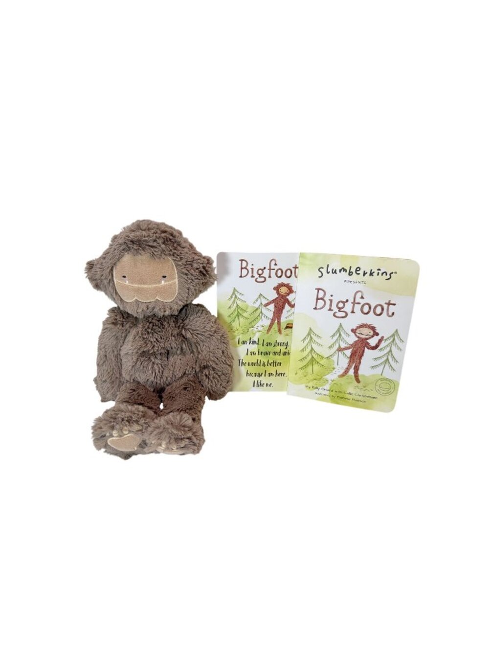 Slumberkins 12" Bigfoot Yeti Plush Stuffed Animal Sasquatch With Hardcover Book